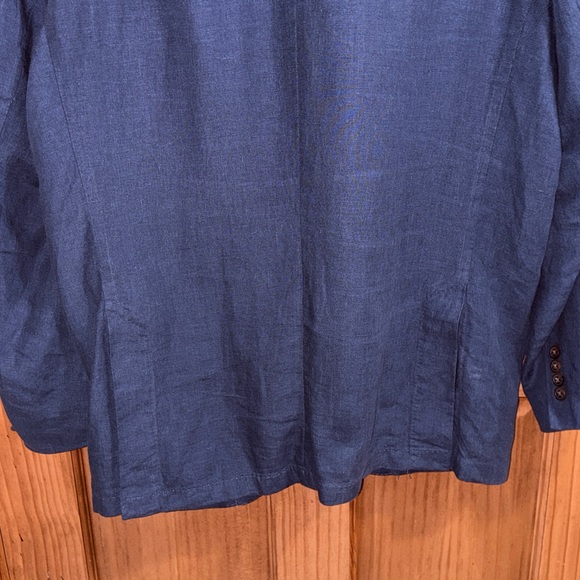 Polo Ralph Lauren Men’s Navy Linen Sportcoat - 46L - Like New - worn once - Picture 8 of 16